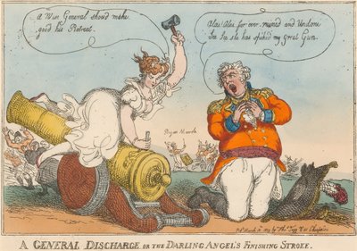 „Všeobecné vybití nebo závěrečný zdvih Darling Angel“? od Thomas Rowlandson