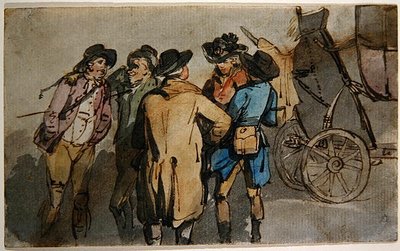 Skupina figur (akvarel na papíře) od Thomas Rowlandson