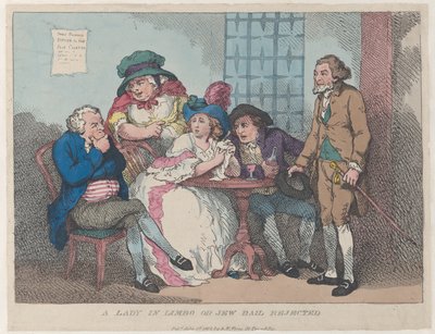 Dáma v limbu, nebo Žid zamítnutá kauce, 1. července 1802, 1. července 1802. od Thomas Rowlandson