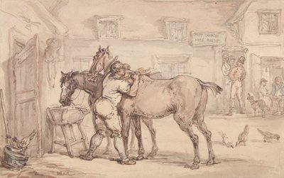 Jezdecká stáj od Thomas Rowlandson