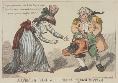 Návštěva u rodiček, aneb krátkozraká chyba od Thomas Rowlandson