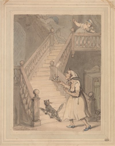 Svobodná teta, která cítí oheň od Thomas Rowlandson