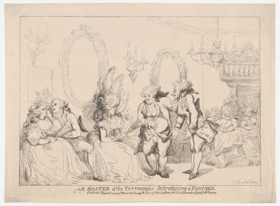 Moderátor představující partnera od Thomas Rowlandson