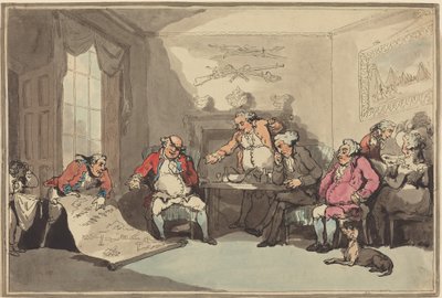 Schůze milice od Thomas Rowlandson