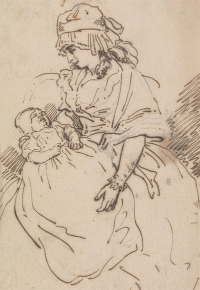 Matka a dítě od Thomas Rowlandson