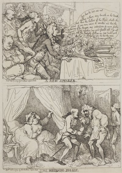 Nový řečník – Svatební noc od Thomas Rowlandson