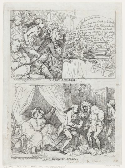 Nový řečník a svatební noc, 7. února 1789, 7. února 1789. od Thomas Rowlandson