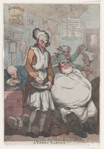 A Penny Barber, 1789., 1789. od Thomas Rowlandson