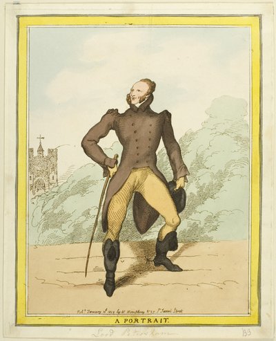 Portrét: Lord Petersham od Thomas Rowlandson