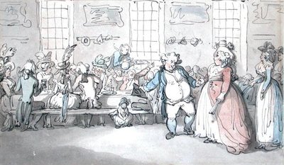 Veřejná snídaně (pero, inkoust a akvarel na papíře) od Thomas Rowlandson