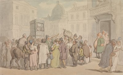 Loutkové představení „Punch a Judy“ od Thomas Rowlandson