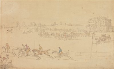 Závod na dostihovém závodišti Knavesmire v Yorku od Thomas Rowlandson
