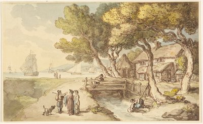 Scéna v Cornwallu od Thomas Rowlandson