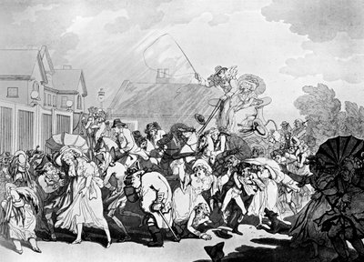 Náhlá bouře v Hyde Parku, c1791. od Thomas Rowlandson