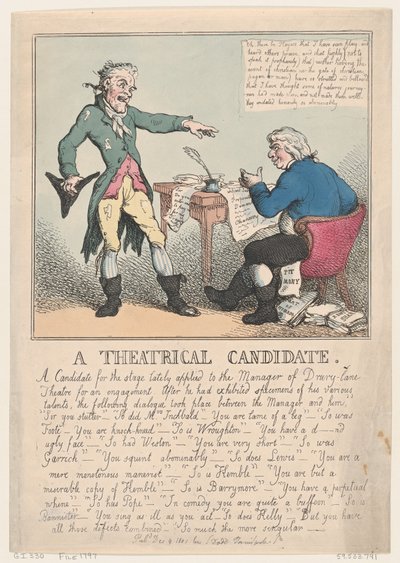 Divadelní kandidát, 1797., 1797. od Thomas Rowlandson