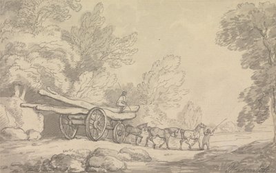 Dřevěný vůz od Thomas Rowlandson