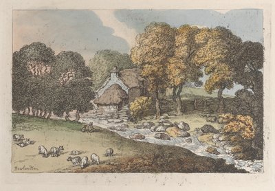 Vodní tok, z Views v Cornwallu, 1812., 1812. od Thomas Rowlandson