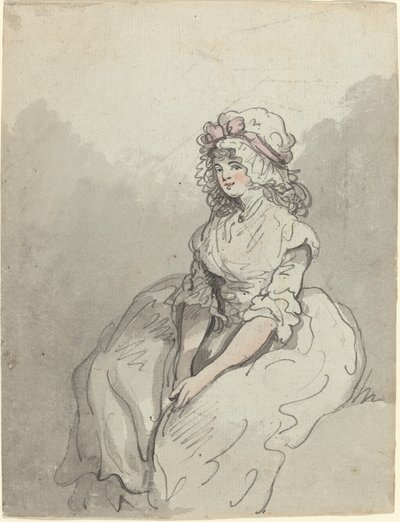 Mladá anglická kráska od Thomas Rowlandson