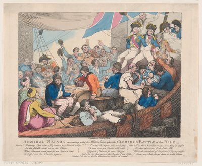 Admirál Nelson Recreating with his Brave Tars po slavné bitvě u..., 20. října 1798. od Thomas Rowlandson