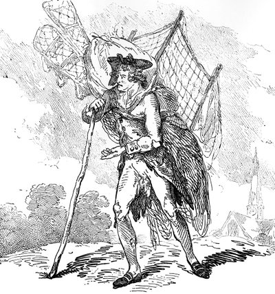 Aerostation v Elbows nebo The Itinerant Aeronaut, 1786 od Thomas Rowlandson