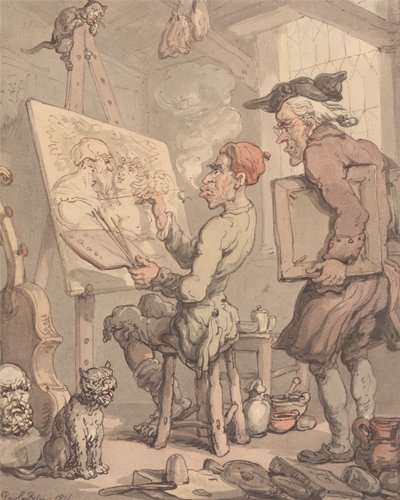 Ateliér umělce od Thomas Rowlandson