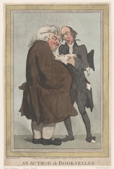 An Author & Bookseller, 14. července 1797, 14. července 1797. od Thomas Rowlandson