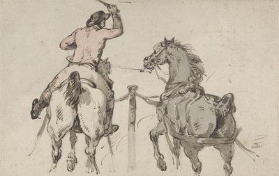 An English Postilion, c.1785 (grafit, pero, inkoust a w/c na papíře) od Thomas Rowlandson