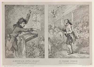 Essay on the Sublime & Beautiful, The Maiden Speech, 1. října 1785, 1. října 1785. od Thomas Rowlandson