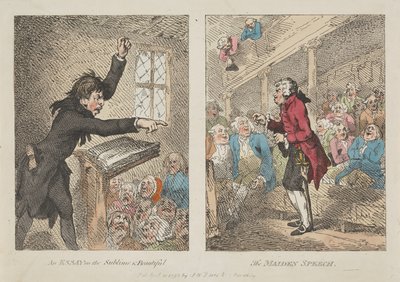 Esej o vznešeném a krásném, První projev od Thomas Rowlandson