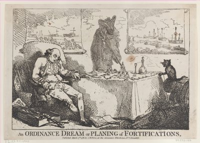 An Ordinance Dream or Planning of Fortifications, 7. března 1786., 7. března 1786. od Thomas Rowlandson