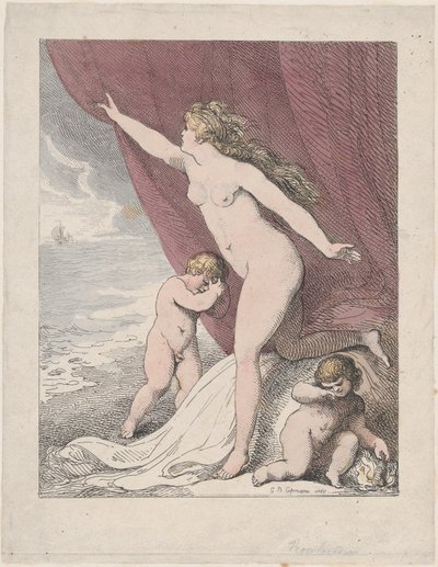 Ariadna opuštěná Theseem, 1790-99., 1790-99. od Thomas Rowlandson