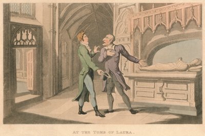 U hrobu Laury, 1821 od Thomas Rowlandson