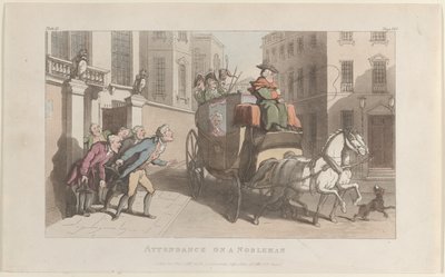 Attendance on a Nobleman, od The Vicar of Wakefield, 1. května 1817, 1. května 1817. od Thomas Rowlandson