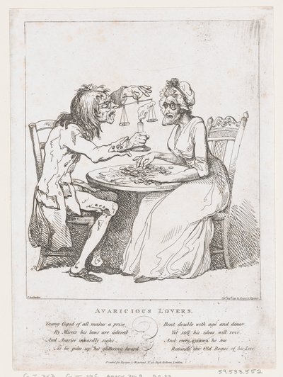 Avarious Lovers, 1. srpna 1797, 1. srpna 1797. od Thomas Rowlandson