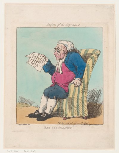 Špatná spekulace, 10. srpna 1799, 10. srpna 1799. od Thomas Rowlandson