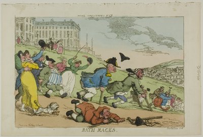 Závody v lázních, z Teggových karikatur č. 49 od Thomas Rowlandson