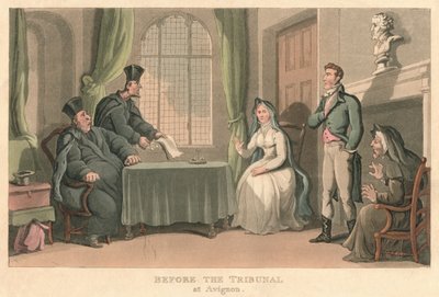 Před tribunálem v Avignonu, 1818, 1821 od Thomas Rowlandson