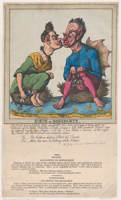 Narození Bonoparta, 8. února 1808, 8. února 1808. od Thomas Rowlandson