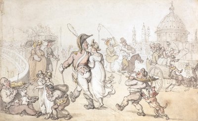 Blackfriars Bridge (akvarel) od Thomas Rowlandson