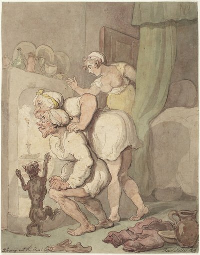 Zhasnutí svíčky od Thomas Rowlandson