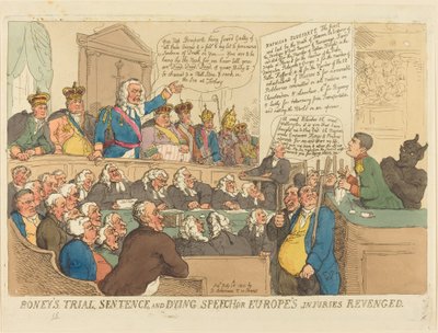 Boneyho soud, věta a umírající řeč od Thomas Rowlandson