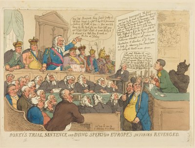 Boneyho soud, rozsudek a poslední řeč od Thomas Rowlandson