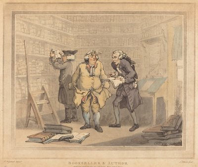 Knihkupec a autor od Thomas Rowlandson