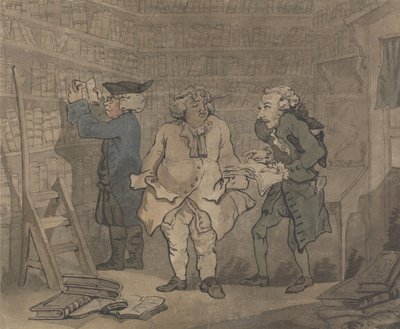 Knihkupec a autor od Thomas Rowlandson
