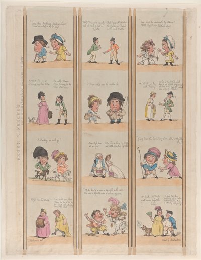 Borders for Rooms, Extravaganzas Plate 6, 2. května 1799, 2. května 1799. od Thomas Rowlandson