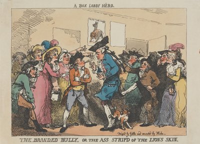 Hrdina z boxerské haly, Značkovaný tyran aneb Osel zbavený lví kůže od Thomas Rowlandson