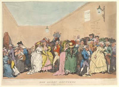 Box Lobby Loungers, 5. ledna 1811. od Thomas Rowlandson