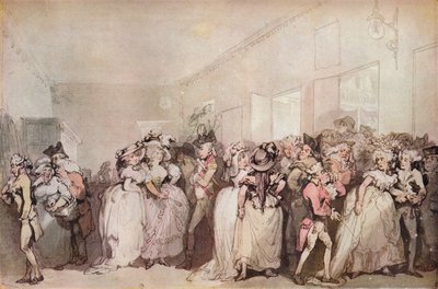 Box Lobby Lehátka z roku 1785, c1785 od Thomas Rowlandson