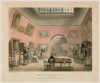 Britská instituce, Pall Mall od Thomas Rowlandson