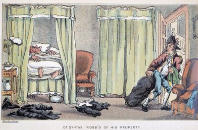 Vloupání - ve „“ třech turné doktora Syntaxe: při hledání malebné útěchy a manželky“ od Williama Combe, nemocného. Rowlandson od Thomas Rowlandson